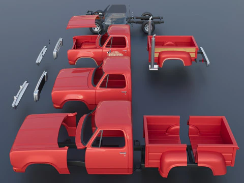 Dodge Lil Red Express Truck 3D Print Model