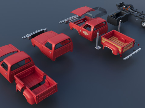 Dodge Lil Red Express Truck 3D प्रिंट मॉडल