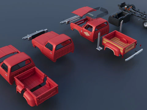 Dodge Lil Red Express Truck 3D Print Model