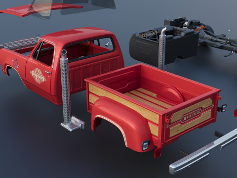 Dodge Lil Red Express Truck 3D प्रिंट मॉडल