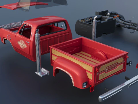 Dodge Lil Red Express Truck 3D Print Model