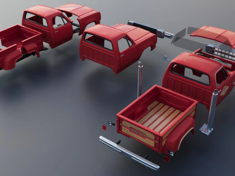 Dodge Lil Red Express Truck 3D Print Model