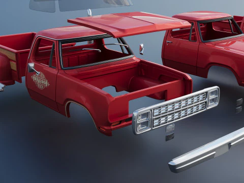 Dodge Lil Red Express Truck 3D Print Model