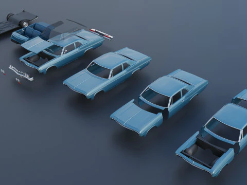 Chevrolet Bel Air 1966 3D Print Model