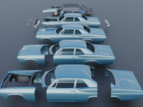Chevrolet Bel Air 1966 3D Print Model