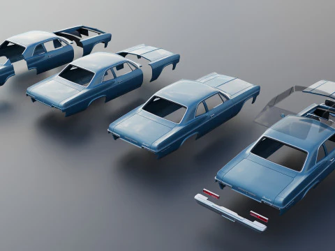 Chevrolet Bel Air 1966 3D Print Model