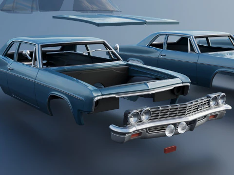 Chevrolet Bel Air 1966 3D Print Model