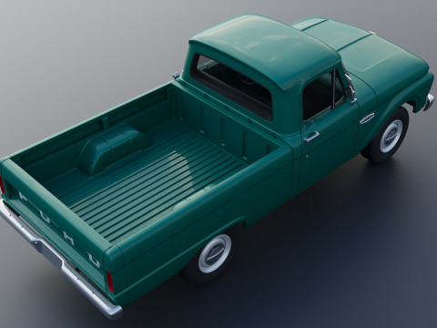Pickup Truck F100 Short Bed 1966 Model do druku 3D