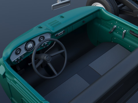 Pickup Truck F100 Short Bed 1966 Model do druku 3D