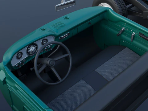 Pickup Truck F100 Short Bed 1966 3D Print Model