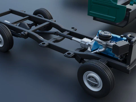 Pickup Truck F100 Short Bed 1966 3D Print Model