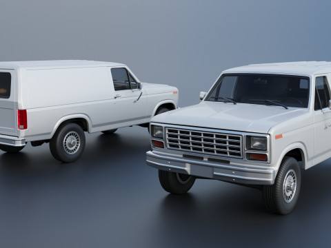 B-150 Panel Truck 1980 3D Print Model