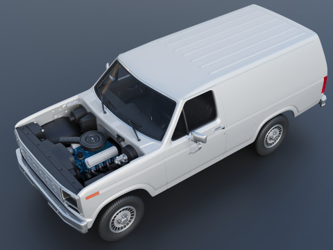 B-150 Panel Truck 1980 3D Print Model