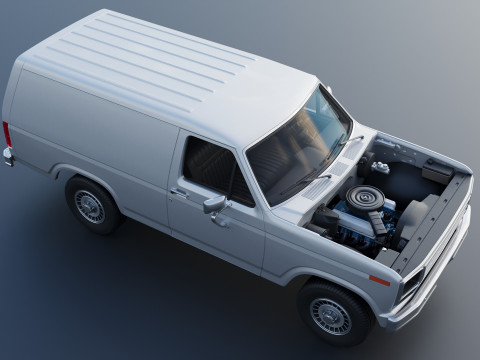 B-150 Panel Truck 1980 3D Print Model