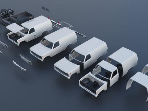 B-150 Panel Truck 1980 3D Print Model