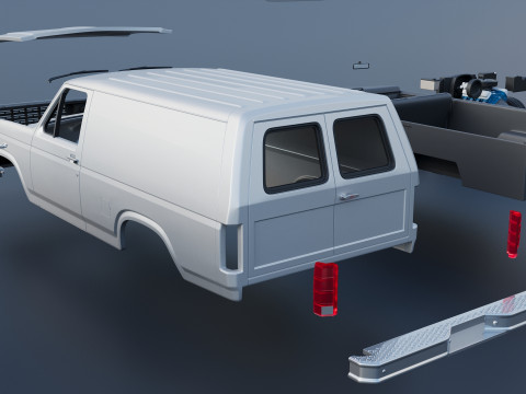 B-150 Panel Truck 1980 3D Print Model