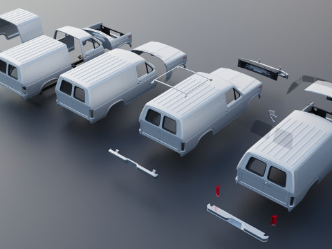 B-150 Panel Truck 1980 3D Print Model