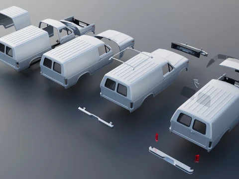 B-150 Panel Truck 1980 3D Print Model