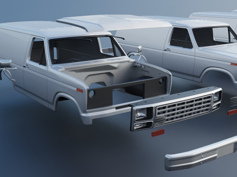B-150 Panel Truck 1980 3D Print Model