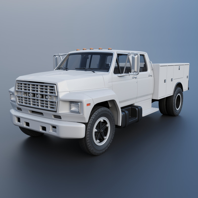 F-700 Service Truck 1982 3D Print Model .c4d .max .obj .3ds .fbx .stl .blend