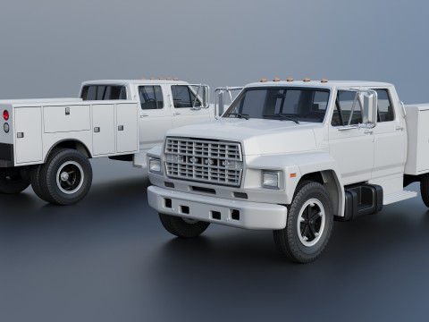 F-700 Service Truck 1982 3D Print Model