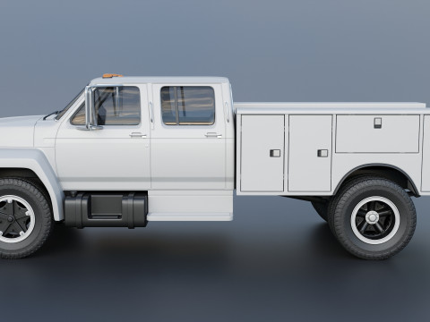 F-700 Service Truck 1982 3D Print Model