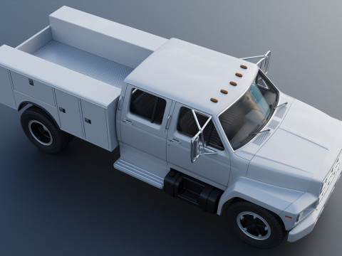 F-700 Service Truck 1982 3D Print Model