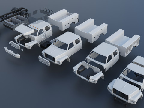 F-700 Service Truck 1982 3D Print Model