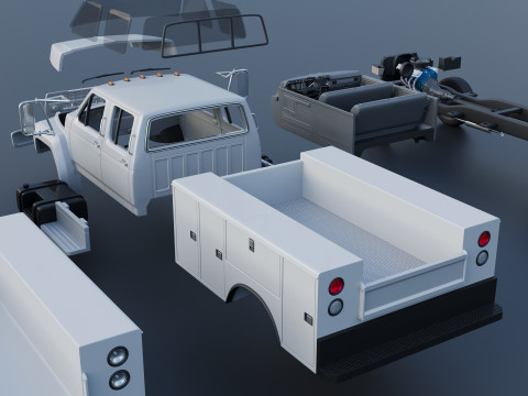 F-700 Service Truck 1982 3D Print Model