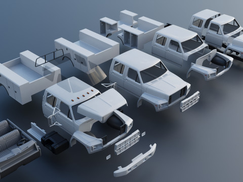 F-700 Service Truck 1982 3D Print Model