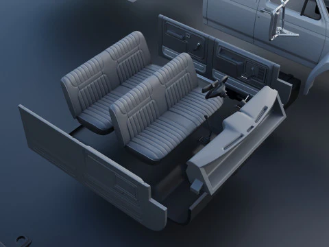 F-700 Service Truck 1982 3D Print Model