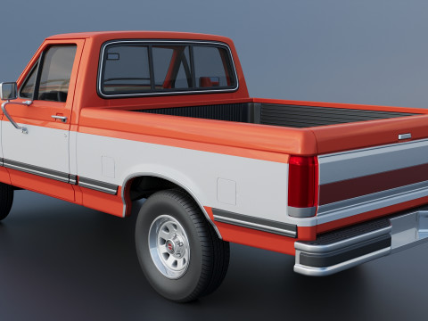 Pickup Truck F-150 Short Bed 1987 3D Print Model