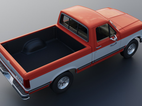 Pickup Truck F-150 Short Bed 1987 3D Print Model