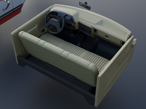 Pickup Truck F-150 Short Bed 1987 3D Print Model