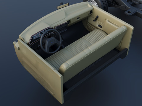Pickup Truck F-150 Short Bed 1987 3D Print Model