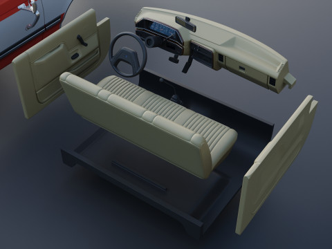 Pickup Truck F-150 Short Bed 1987 3D Print Model