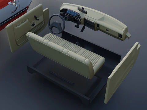 Pickup Truck F-150 Short Bed 1987 3D Print Model