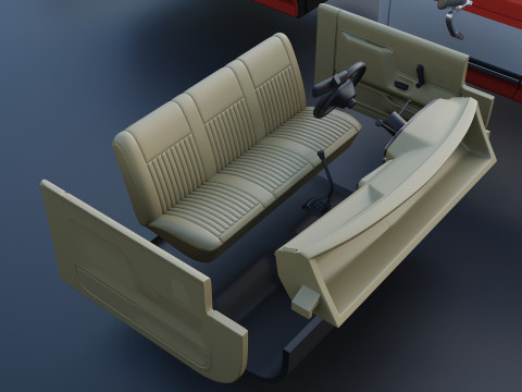 Pickup Truck F-150 Short Bed 1987 3D Print Model