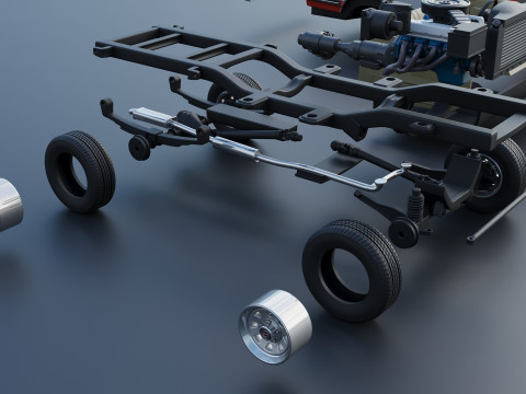 Pickup Truck F-150 Short Bed 1987 3D Print Model