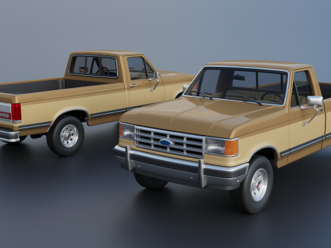 皮卡车 F-150 长床 1987 年 3D 打印模型