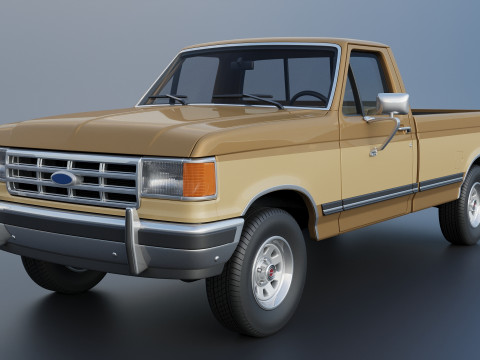 皮卡车 F-150 长床 1987 年 3D 打印模型