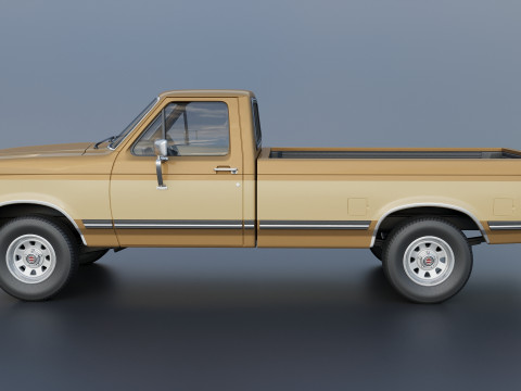 皮卡车 F-150 长床 1987 年 3D 打印模型