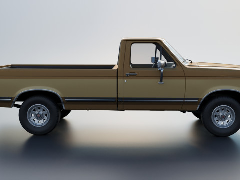 皮卡车 F-150 长床 1987 年 3D 打印模型