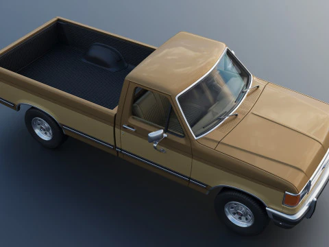 Pickup Truck F-150 Long Bed 1987 3D Print Model
