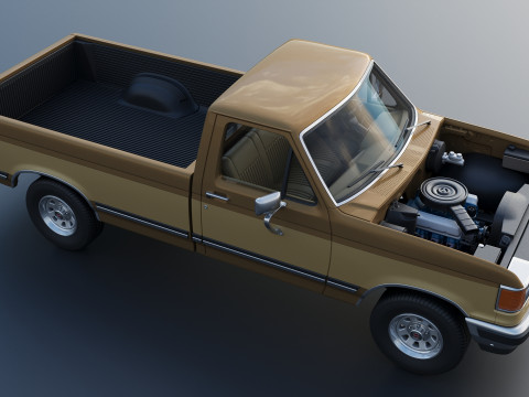 皮卡车 F-150 长床 1987 年 3D 打印模型