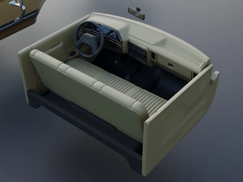 Pickup Truck F-150 Long Bed 1987 3D Print Model