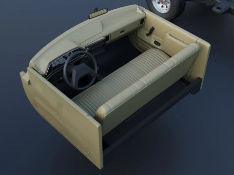 Pickup Truck F-150 Long Bed 1987 3D Print Model
