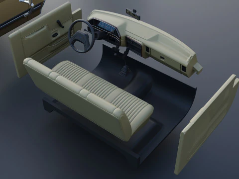 Pickup Truck F-150 Long Bed 1987 3D Print Model