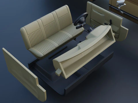 Pickup Truck F-150 Long Bed 1987 3D Print Model