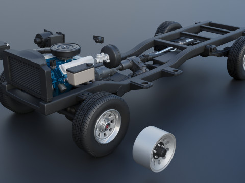 皮卡车 F-150 长床 1987 年 3D 打印模型